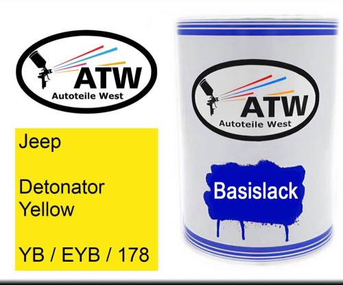 Jeep, Detonator Yellow, YB / EYB / 178: 500ml Lackdose, von ATW Autoteile West.